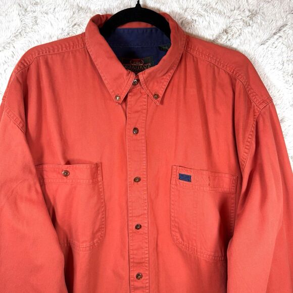 Greatland Apparel‎ Shirt Men's XXL Long Sleeve Heavyweight Cotton Orange - Picture 6 of 11